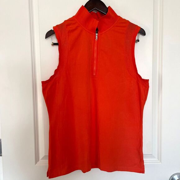 Lauren Active Ralph Lauren LRL Tops - Lauren Active Ralph Lauren LRL Women's Tshirt Orange Sleeveless Top Size XL